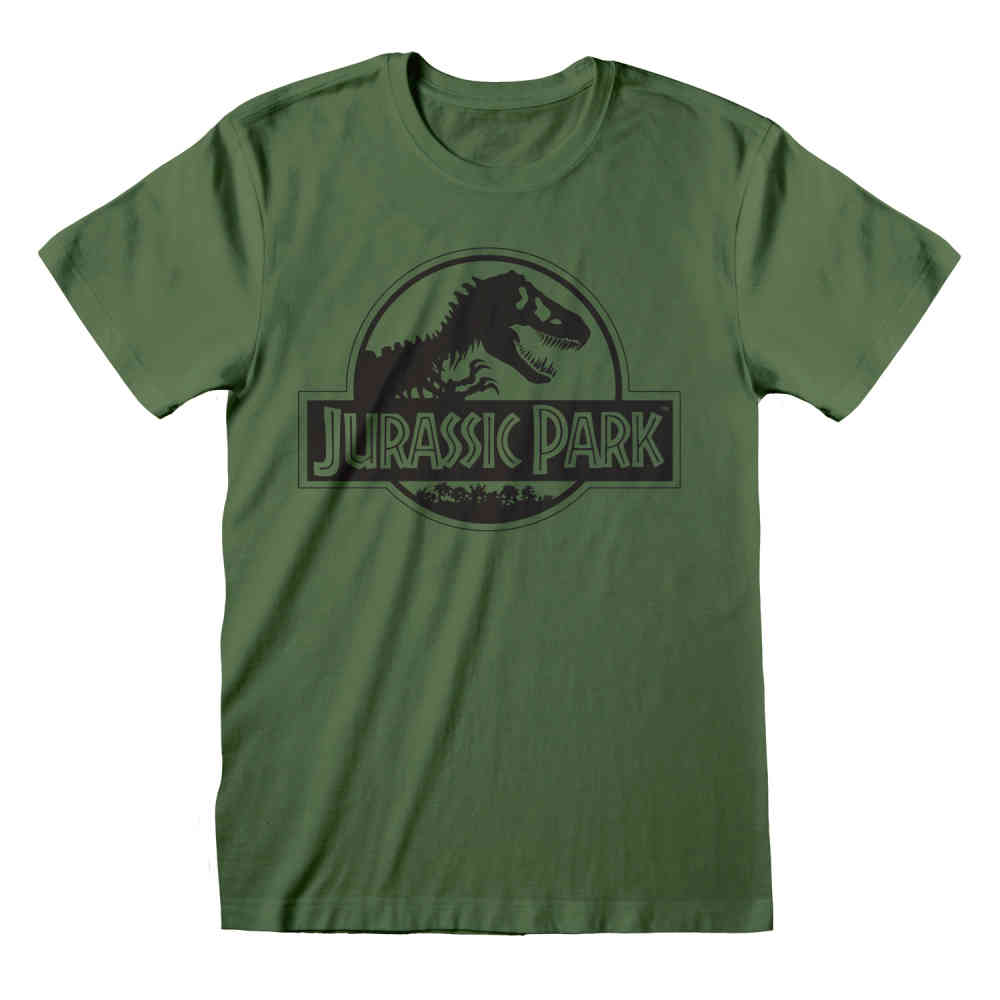Jurassic Park - Mono Logo T-shirt Homme - Vert
